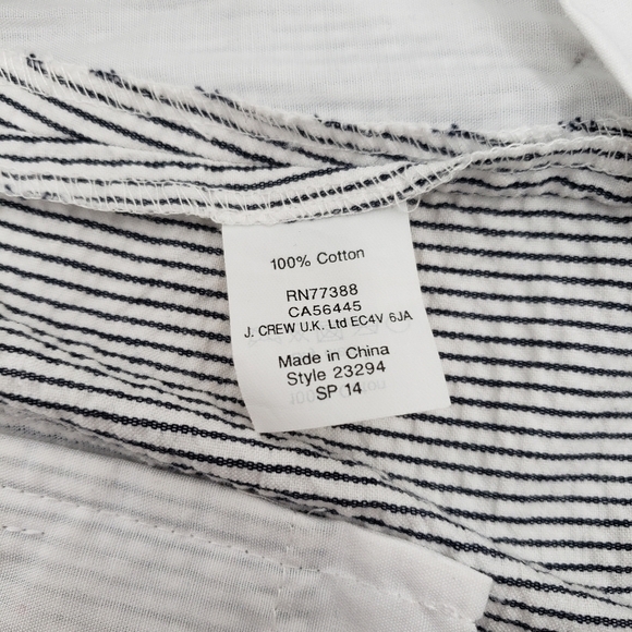 J. Crew Factory Seersucker Striped Cotton Mini Skirt - Picture 7 of 7